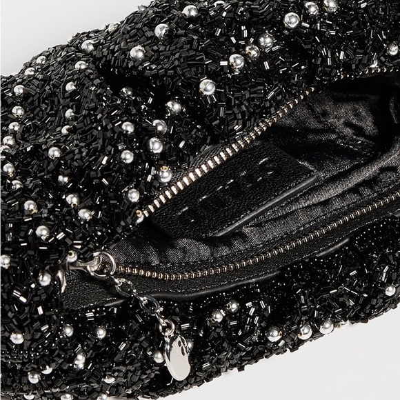 STAUD Cosmic Wave Beaded Bean Bag in Black, New w/Tag - Picture 5 of 12